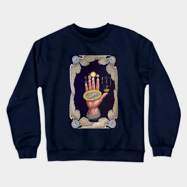 Esoteric Hand of the Mysteries Crewneck Sweatshirt by Star Scrunch